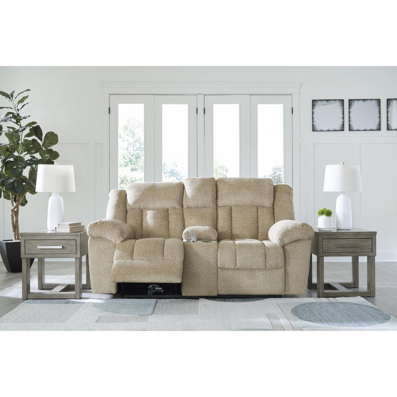 Signature Design by Ashley Tip-Off Power Reclining Fabric Loveseat with Console 6930518 IMAGE 8