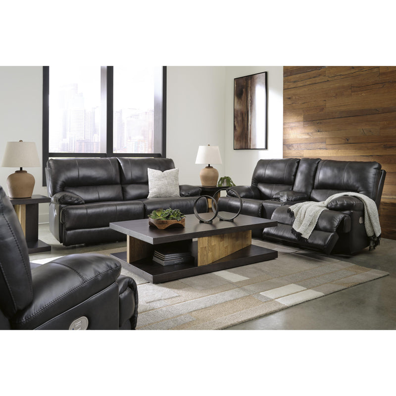 Signature Design by Ashley Mountainous Power Reclining Leather Match Loveseat with Console U6580118 IMAGE 15