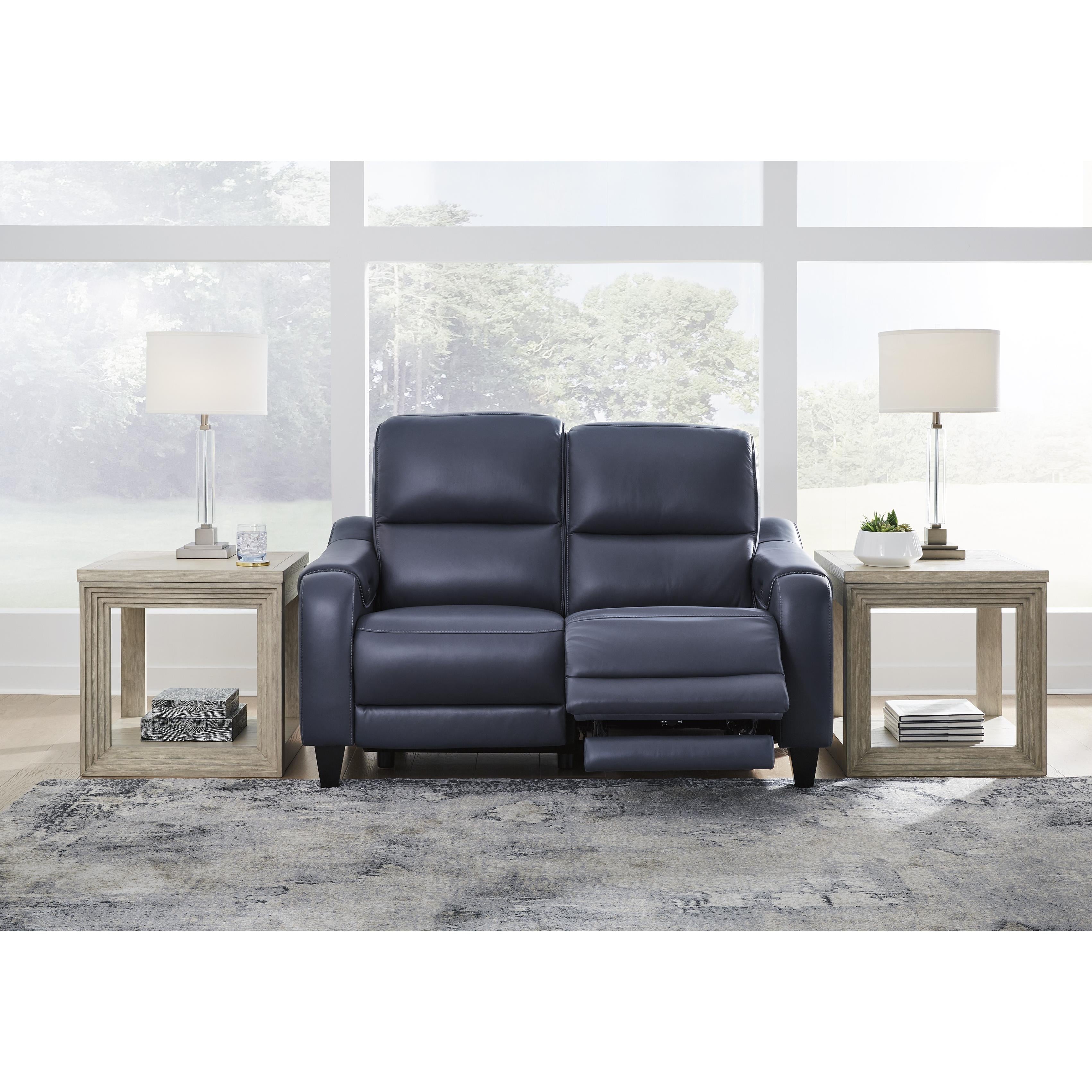 Signature Design by Ashley Mercomatic Power Reclining Leather Match Loveseat U7531114 IMAGE 6