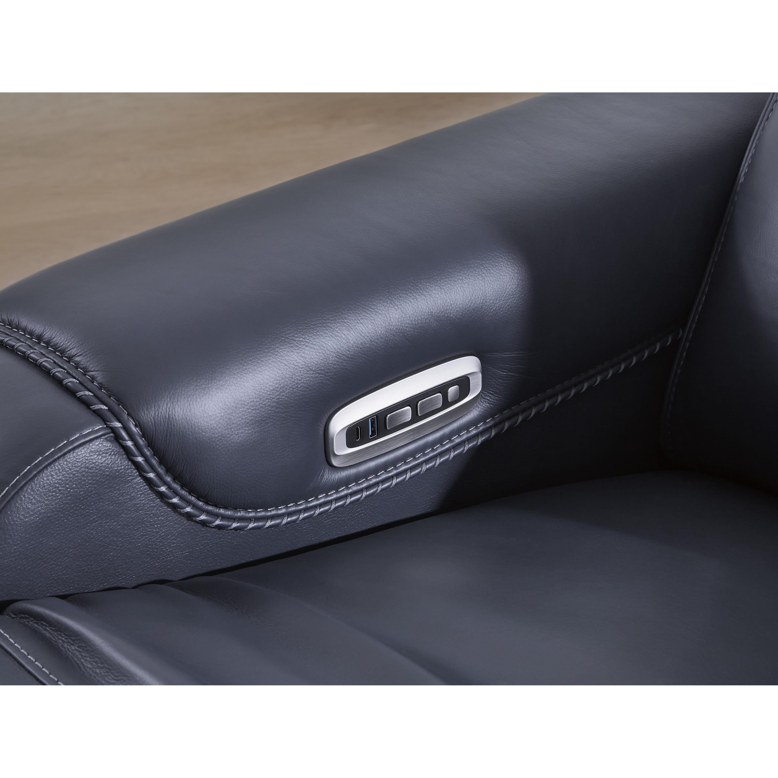 Signature Design by Ashley Mercomatic Power Reclining Leather Match Loveseat U7531114 IMAGE 8