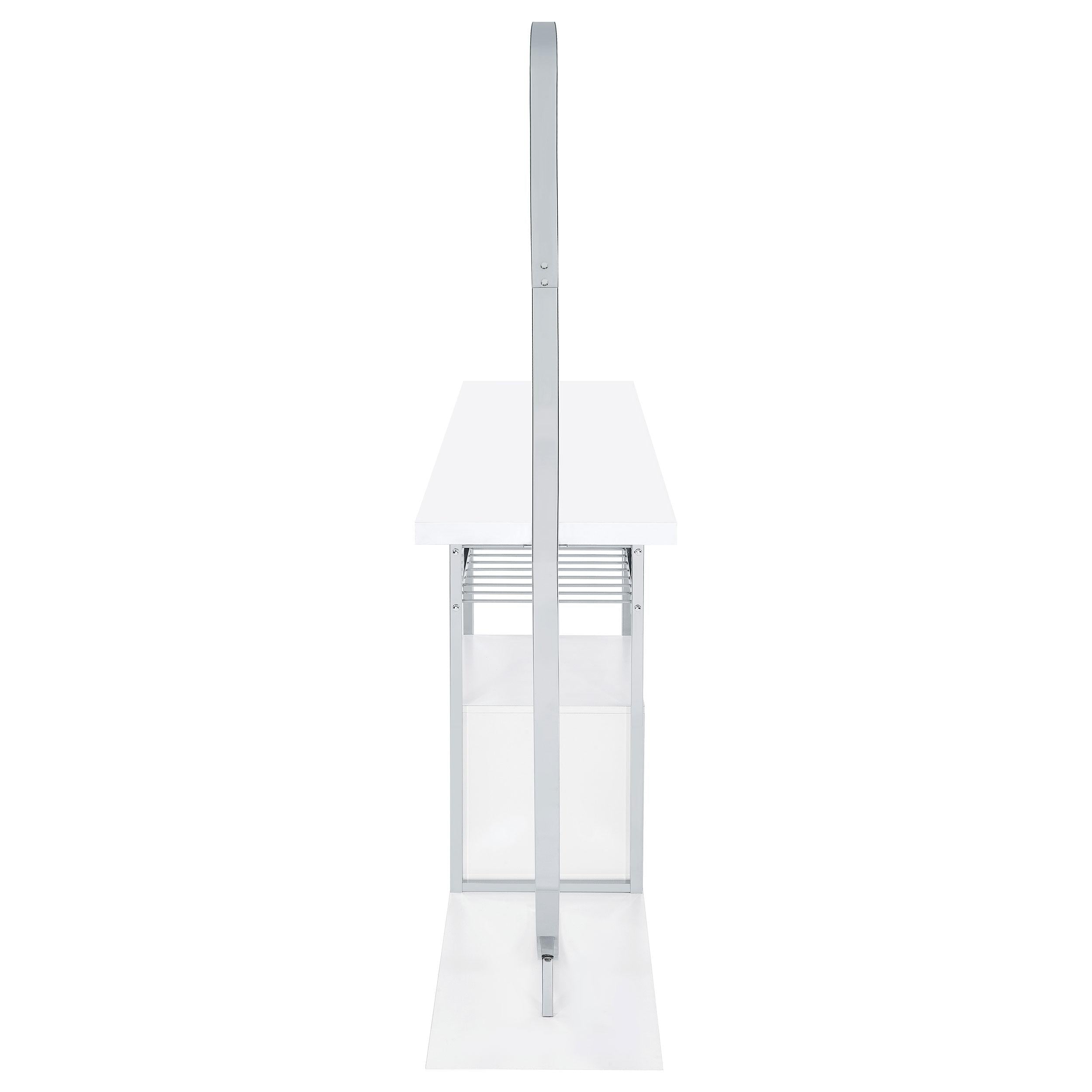 Coaster Furniture Risley 182798 2-Door Circular LED Home Bar with Wine Storage - White High Gloss IMAGE 14