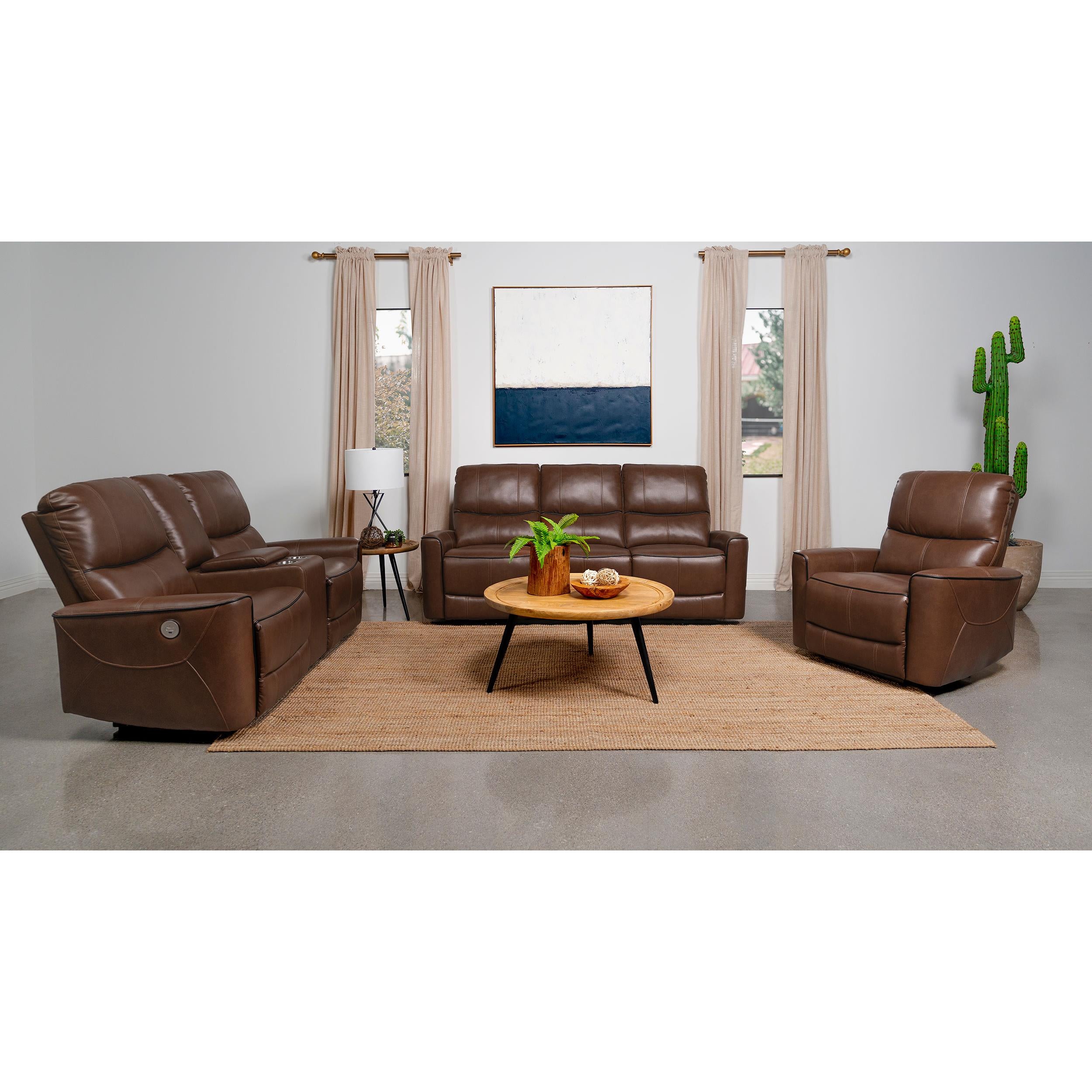Diamond Modern Furniture COA Greenfield Power Reclining Leatherette Sofa 610264P IMAGE 8