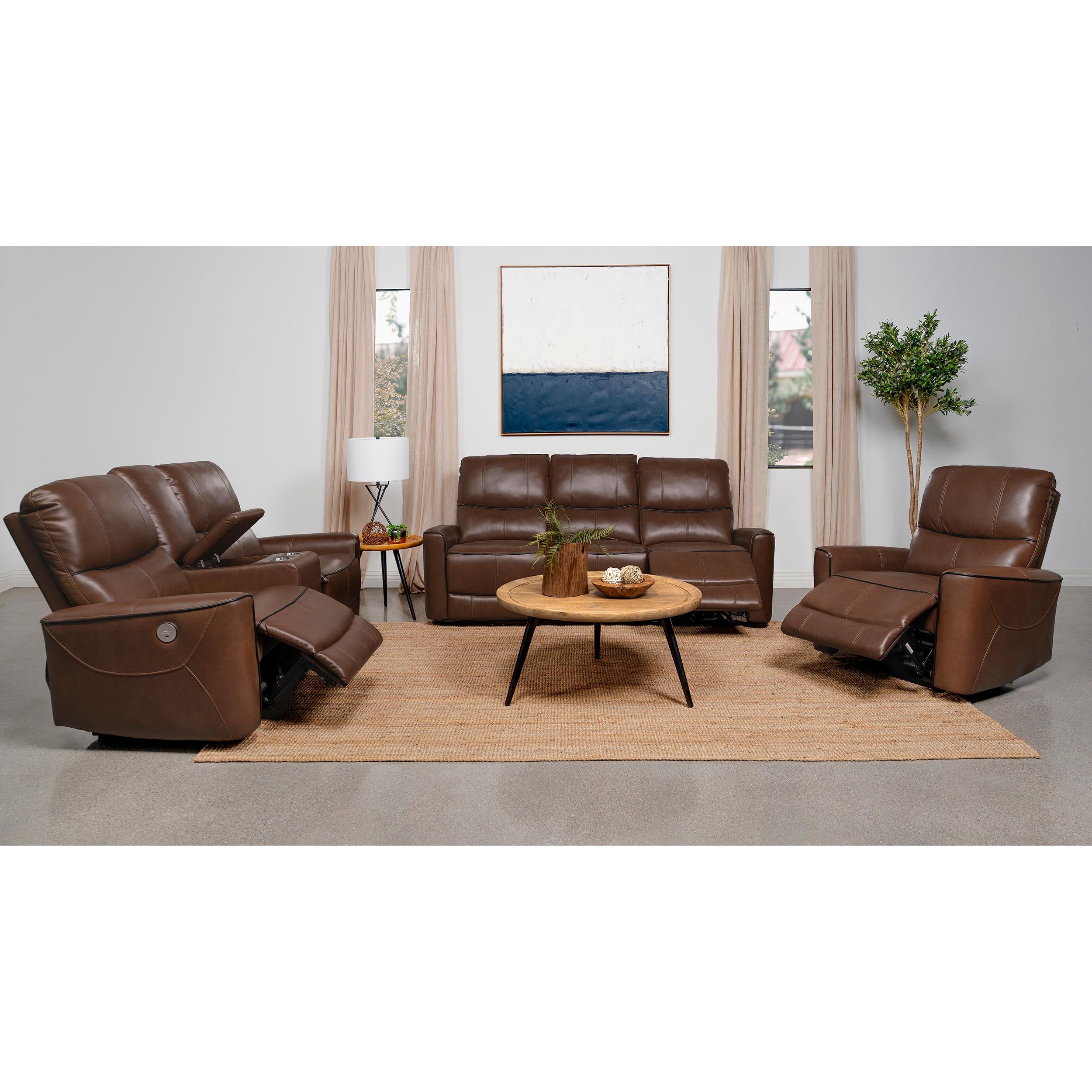 Diamond Modern Furniture COA Greenfield Power Reclining Leatherette Sofa 610264P IMAGE 9