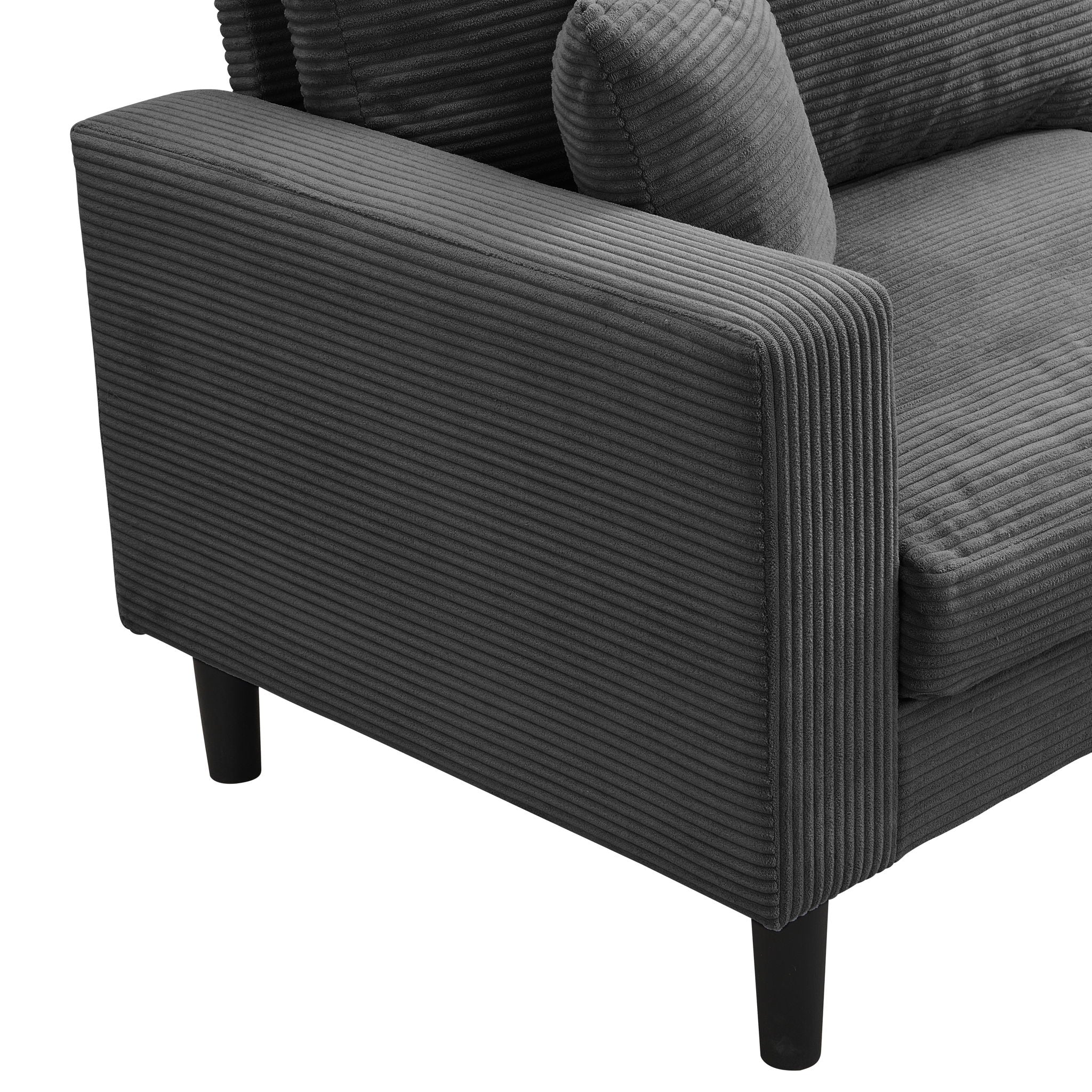 Modern Upholstered 2 Piece Sofa Set With 3 Seater And 2 Seater