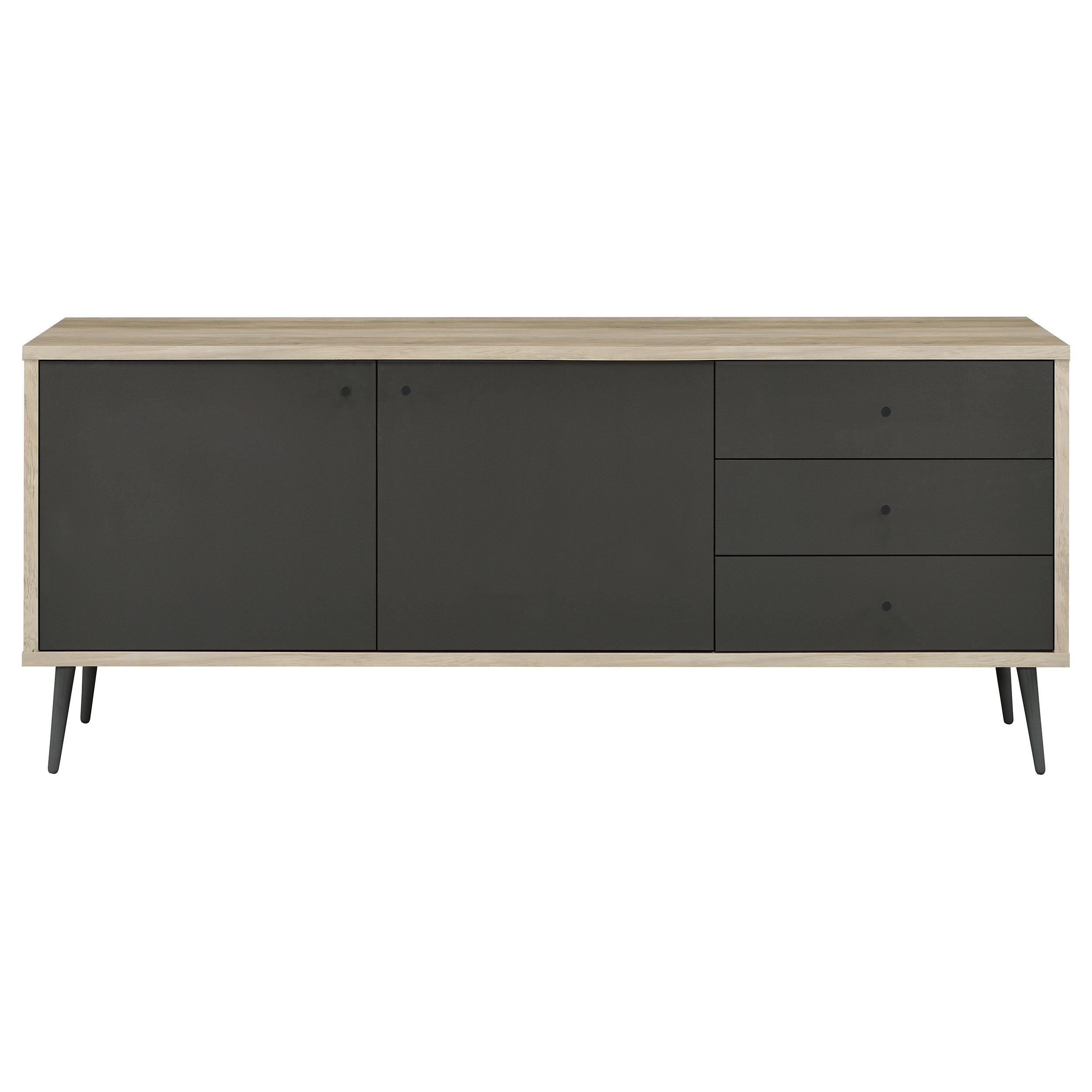 Coaster Furniture Maeve 950352 2-Door Engineered Wood Accent Cabinet - Grey/Antique Pine IMAGE 4