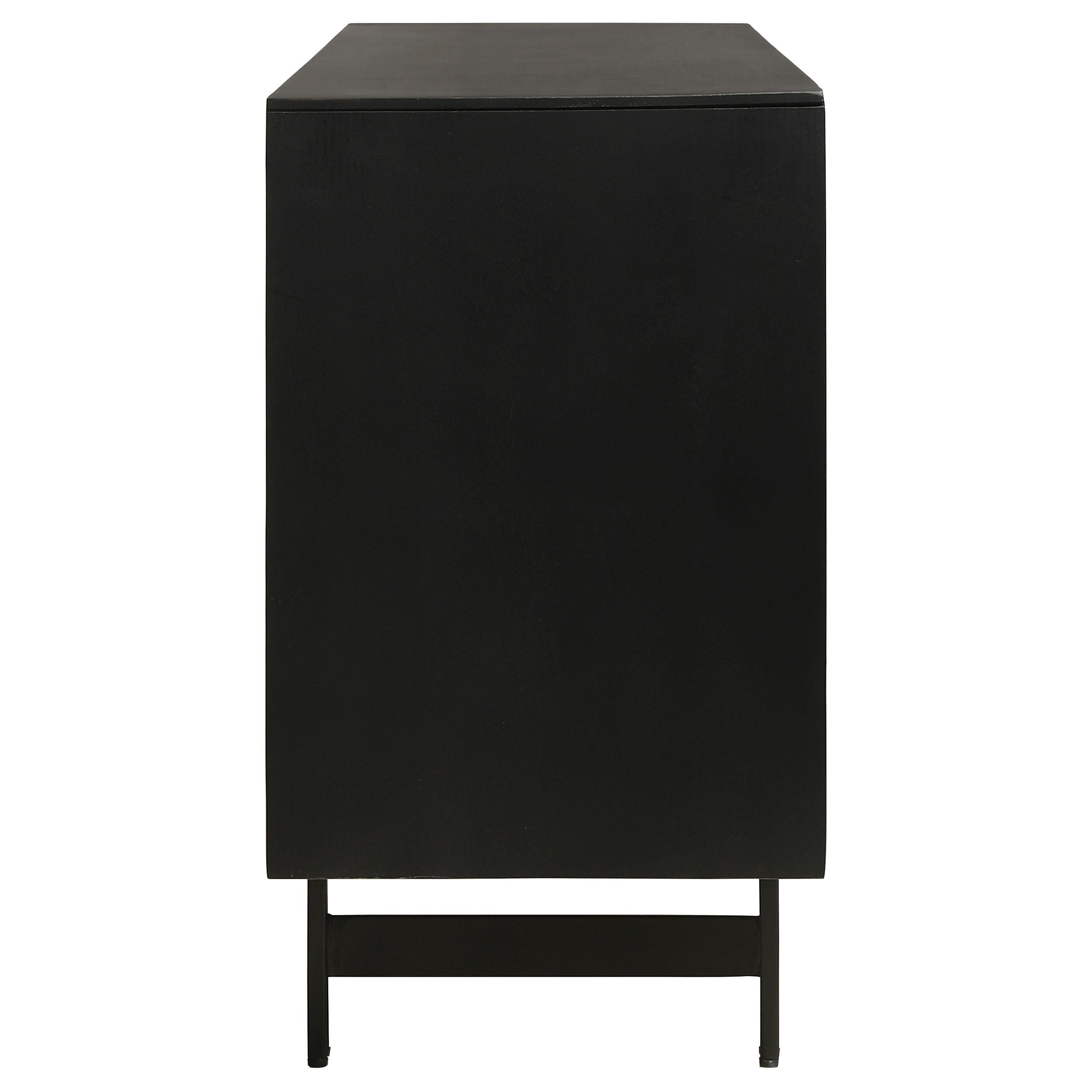 Coaster Furniture Aminah 950383 3-Door Wooden Accent Cabinet - Natural/Black IMAGE 6