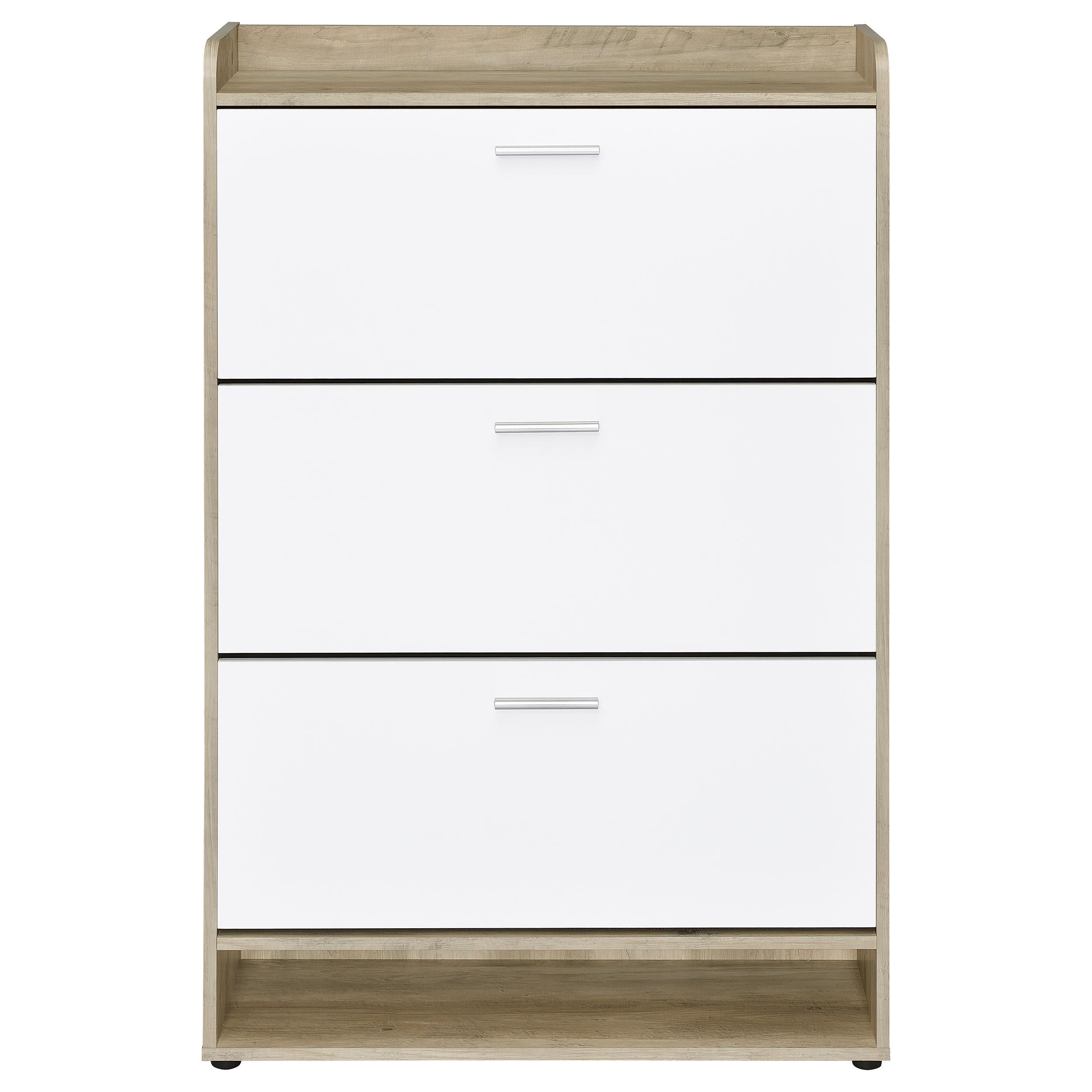 Coaster Furniture Denia 950403 3-Tier Shoe Storage Cabinet - Antique Pine/White IMAGE 5