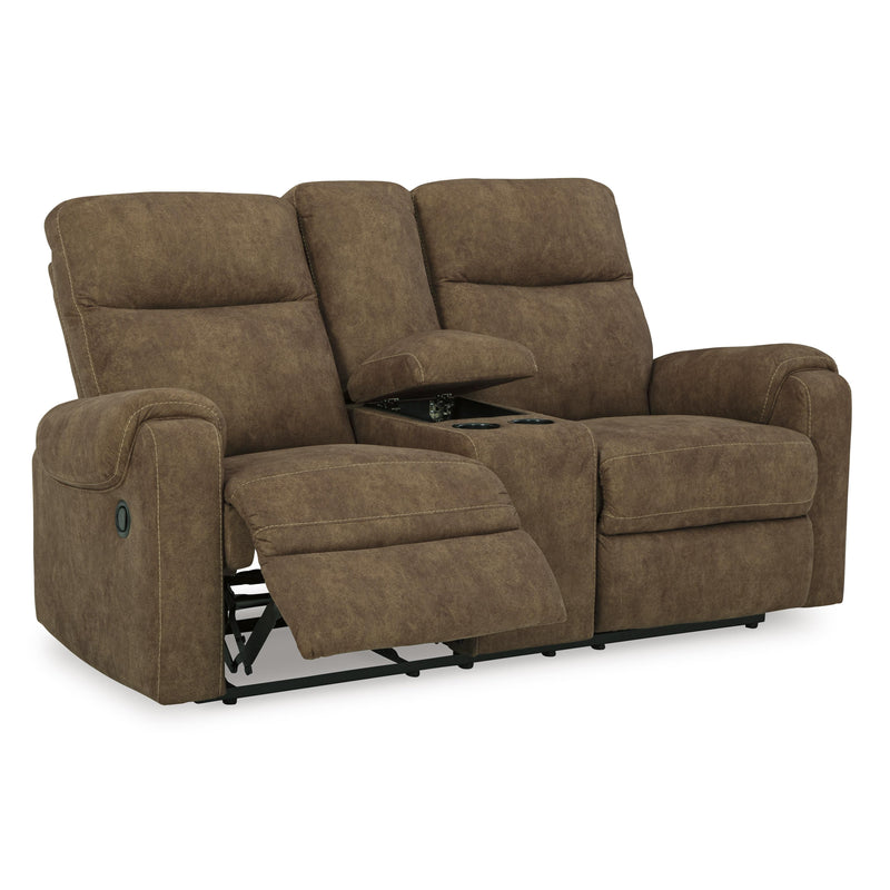 Signature Design by Ashley Edenwold Reclining Leather Look Loveseat with Console 1380594 IMAGE 2