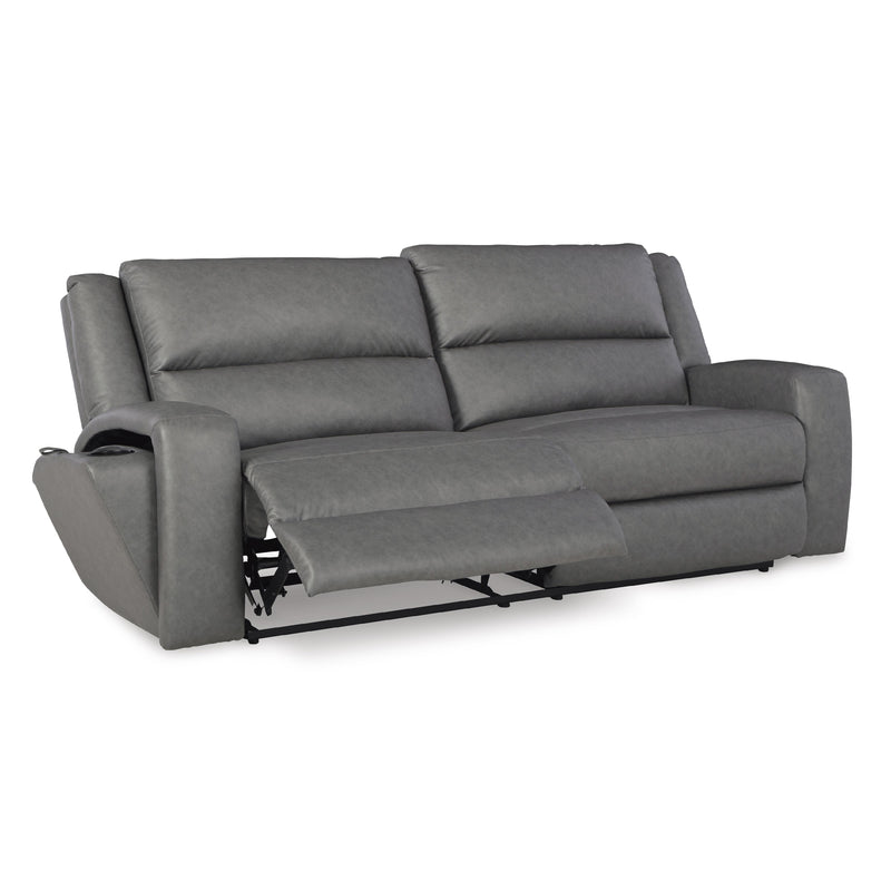 Benchcraft Brixworth Reclining Leather Look Sofa 6910681 IMAGE 3