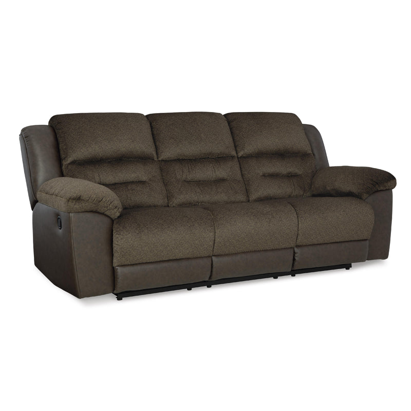 Benchcraft Dorman Reclining Fabric and Leather Look Sofa 9460888 IMAGE 1