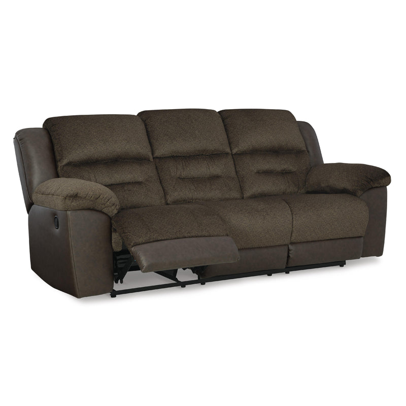 Benchcraft Dorman Reclining Fabric and Leather Look Sofa 9460888 IMAGE 2