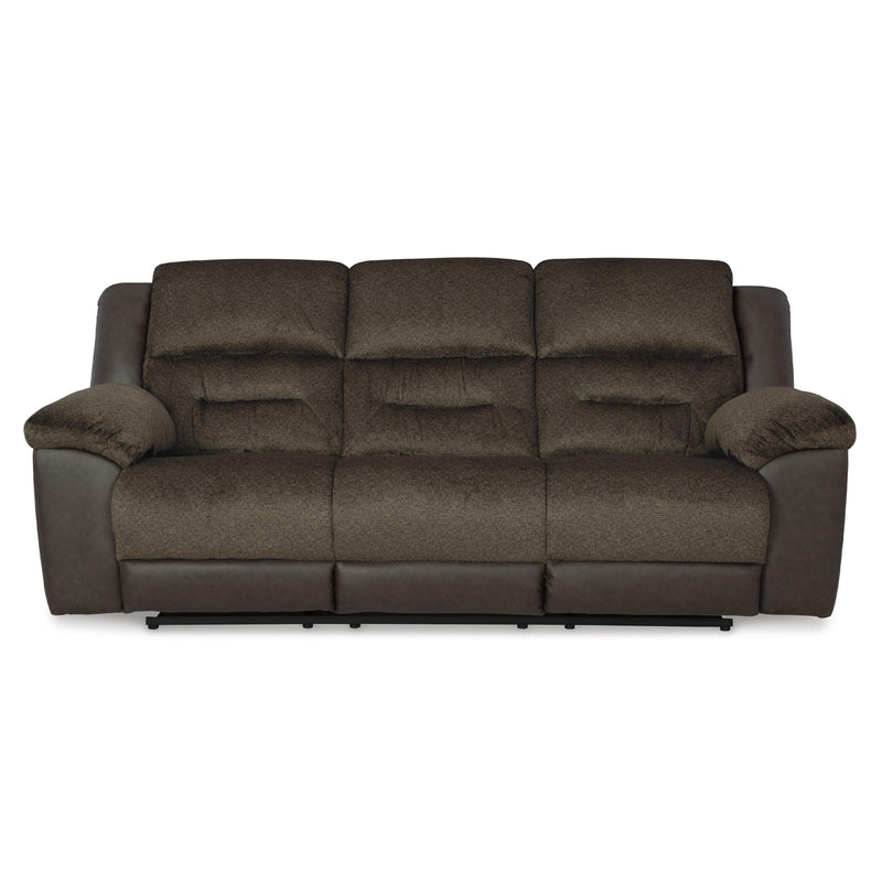 Benchcraft Dorman Reclining Fabric and Leather Look Sofa 9460888 IMAGE 3