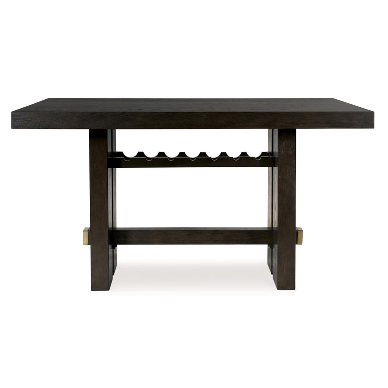 Signature Design by Ashley Burkhaus Counter Height Dining Table with Trestle Base D984-32 IMAGE 2