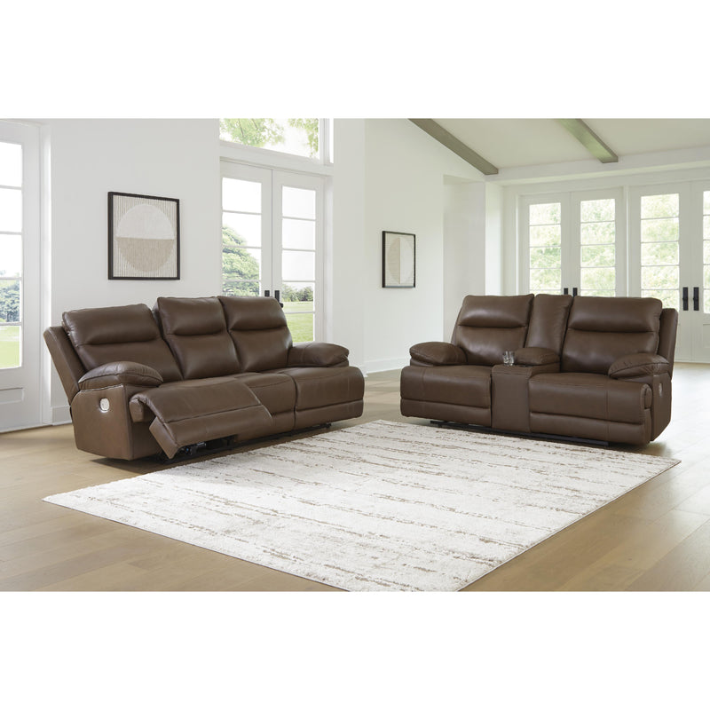 Diamond Modern Furniture Exclusive Design VonRyan Power Reclining Leather Match Loveseat with Console U1040018 IMAGE 8