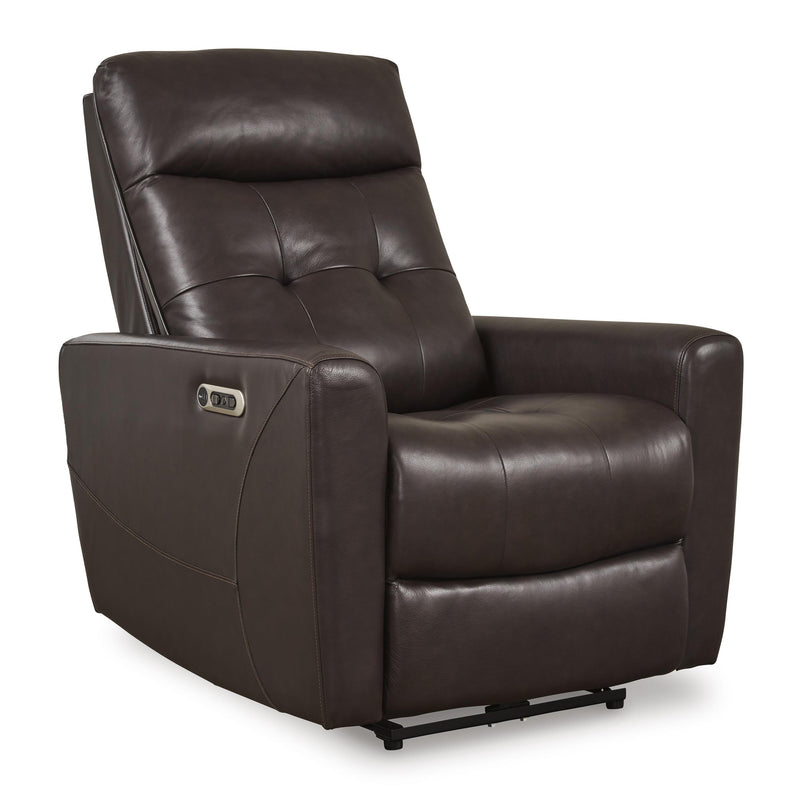 Signature Design by Ashley Pisgham Power Leather Match Recliner U1050013 IMAGE 1