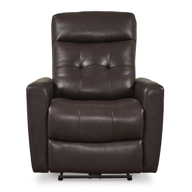 Signature Design by Ashley Pisgham Power Leather Match Recliner U1050013 IMAGE 3