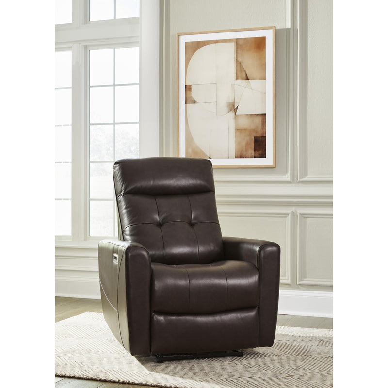 Signature Design by Ashley Pisgham Power Leather Match Recliner U1050013 IMAGE 7