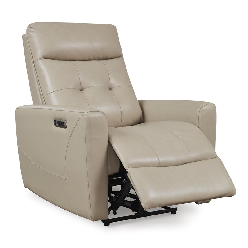 Signature Design by Ashley Pisgham Power Leather Match Recliner U1050313 IMAGE 2