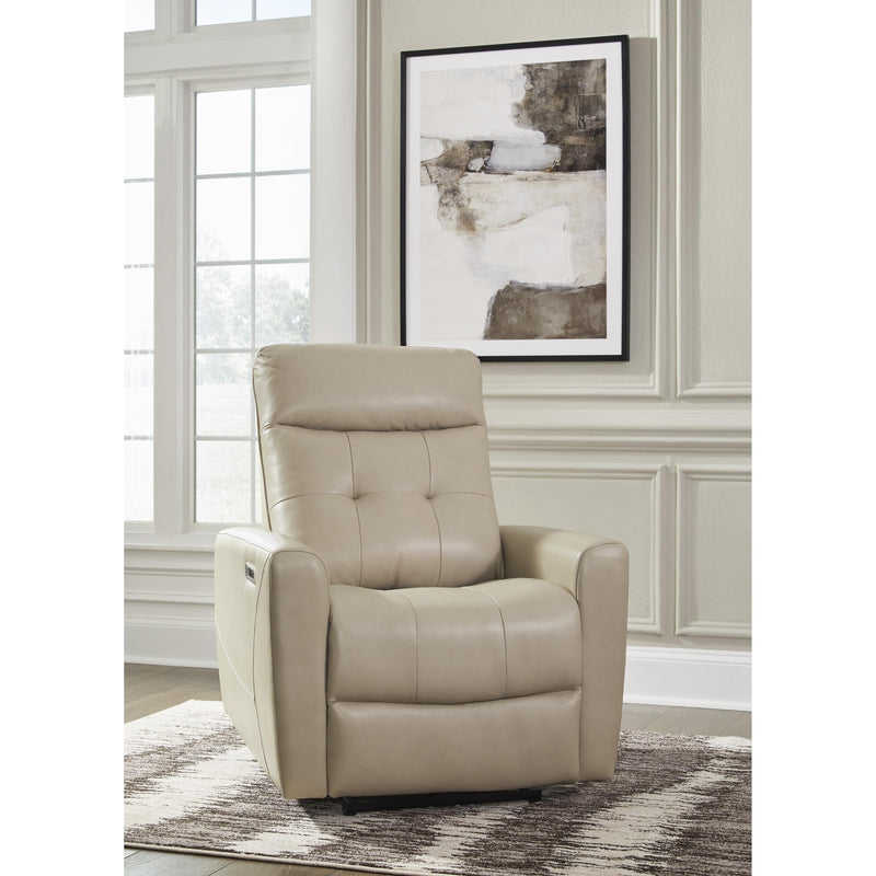 Signature Design by Ashley Pisgham Power Leather Match Recliner U1050313 IMAGE 7