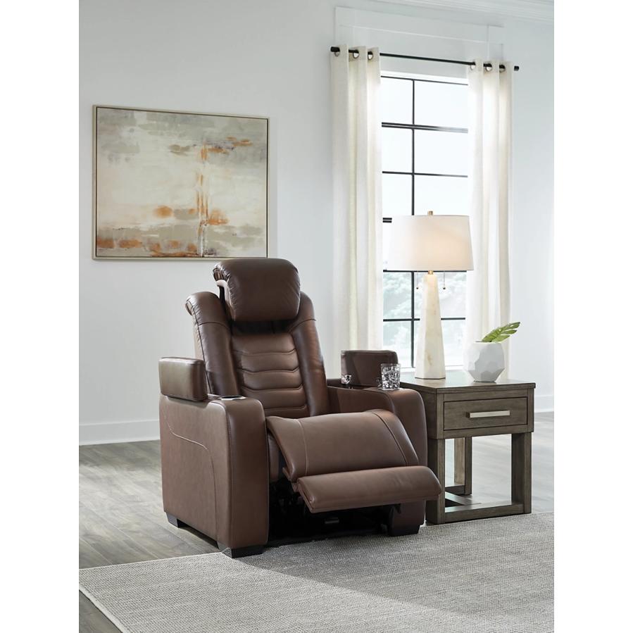 Diamond Modern Furniture Exclusive Design High Impact Power Leather Match Recliner U1060113 IMAGE 11