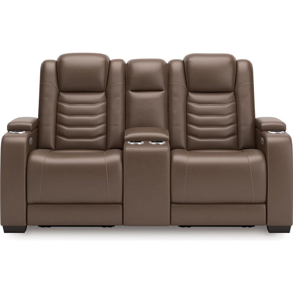 Diamond Modern Furniture Exclusive Design High Impact Power Reclining Leather Match Loveseat with Console U1060118 IMAGE 1
