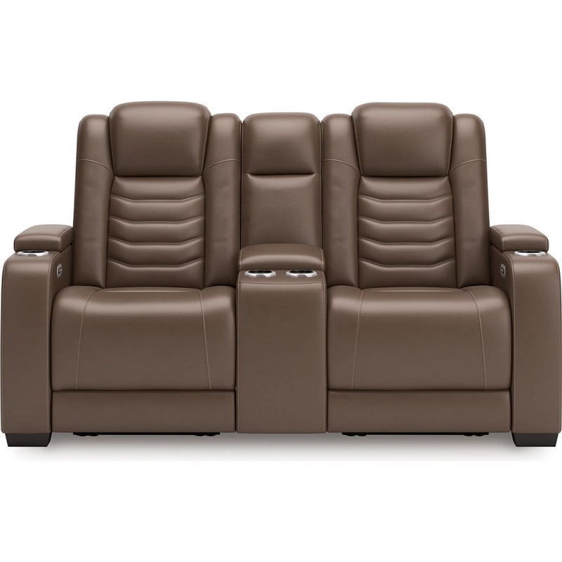 Diamond Modern Furniture Exclusive Design High Impact Power Reclining Leather Match Loveseat with Console U1060118 IMAGE 1