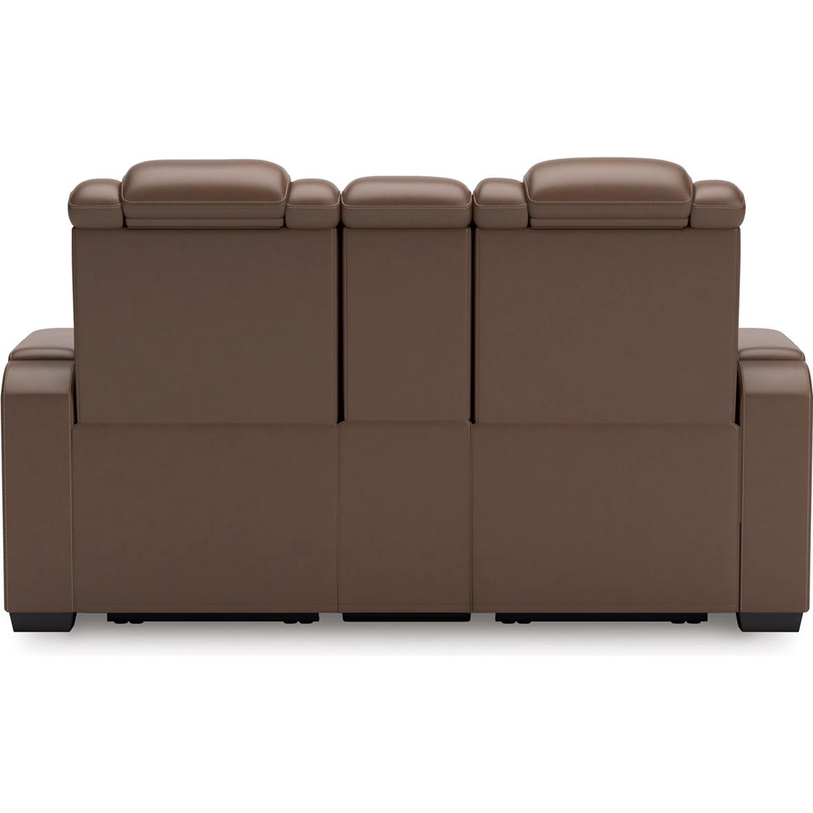 Diamond Modern Furniture Exclusive Design High Impact Power Reclining Leather Match Loveseat with Console U1060118 IMAGE 4