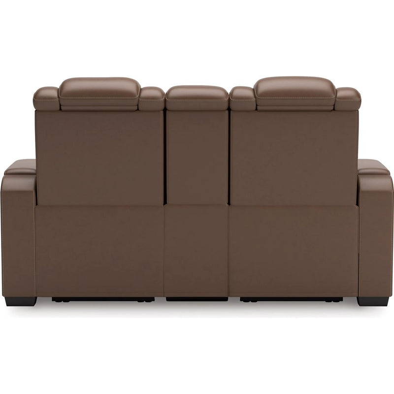 Diamond Modern Furniture Exclusive Design High Impact Power Reclining Leather Match Loveseat with Console U1060118 IMAGE 4