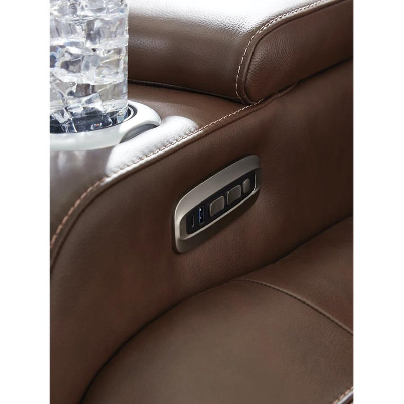 Diamond Modern Furniture Exclusive Design High Impact Power Reclining Leather Match Loveseat with Console U1060118 IMAGE 8
