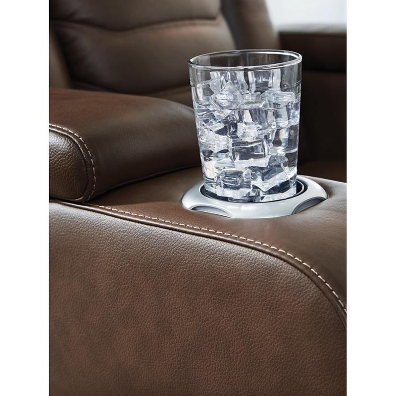 Diamond Modern Furniture Exclusive Design High Impact Power Reclining Leather Match Loveseat with Console U1060118 IMAGE 9
