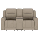 Diamond Modern Furniture COA Brentwood Reclining Fabric Loveseat with Console 610282 IMAGE 3
