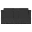 Diamond Modern Furniture COA Brentwood Reclining Fabric Loveseat with Console 610285 IMAGE 6