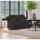 Diamond Modern Furniture COA Brentwood Reclining Fabric Loveseat with Console 610285 IMAGE 9