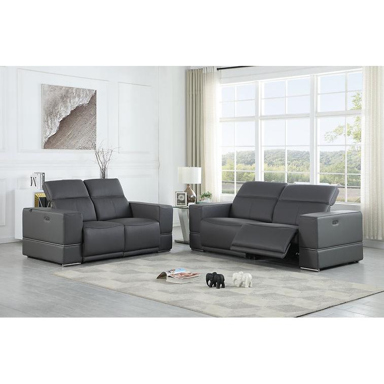 New Era Innovations Sofas Power Recline Franco MI-1122 Power Sofa - Dark Grey IMAGE 3