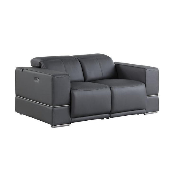 New Era Innovations Loveseats Power Recline Franco MI-1122 Power Loveseat - Dark Grey IMAGE 1