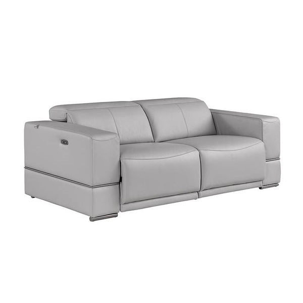 New Era Innovations Sofas Power Recline Franco MI-1122 Power Sofa - Light Grey IMAGE 1