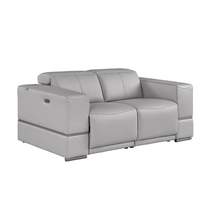 New Era Innovations Loveseats Power Recline Franco MI-1122 Power Loveseat - Light Grey IMAGE 1