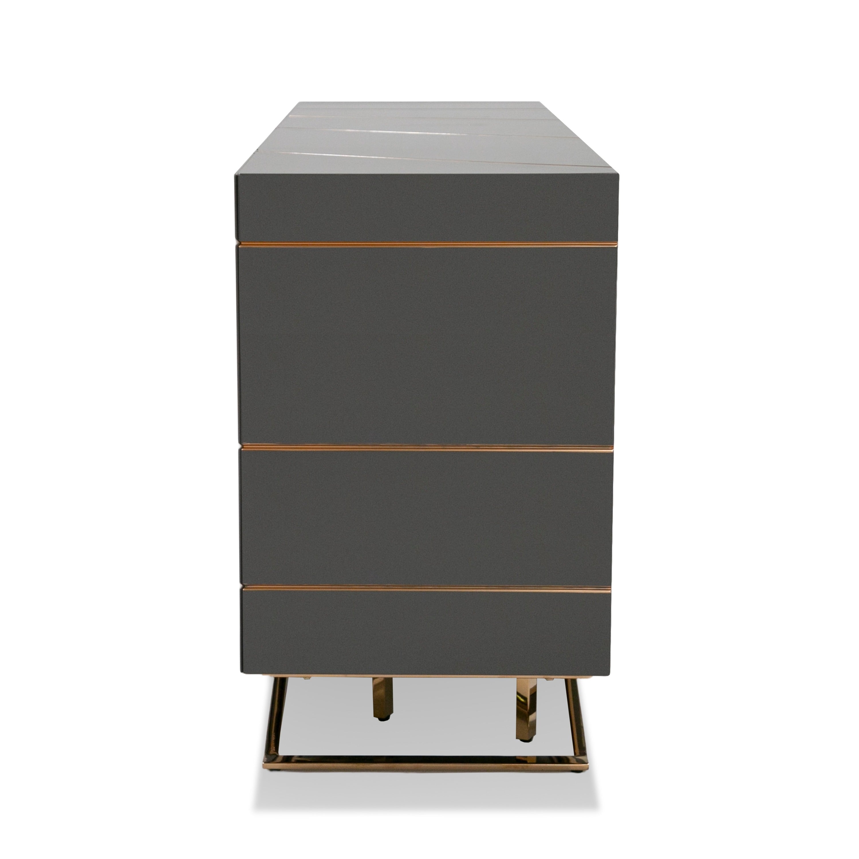 Modrest Katzu- Modern Grey and Rose Gold Buffet