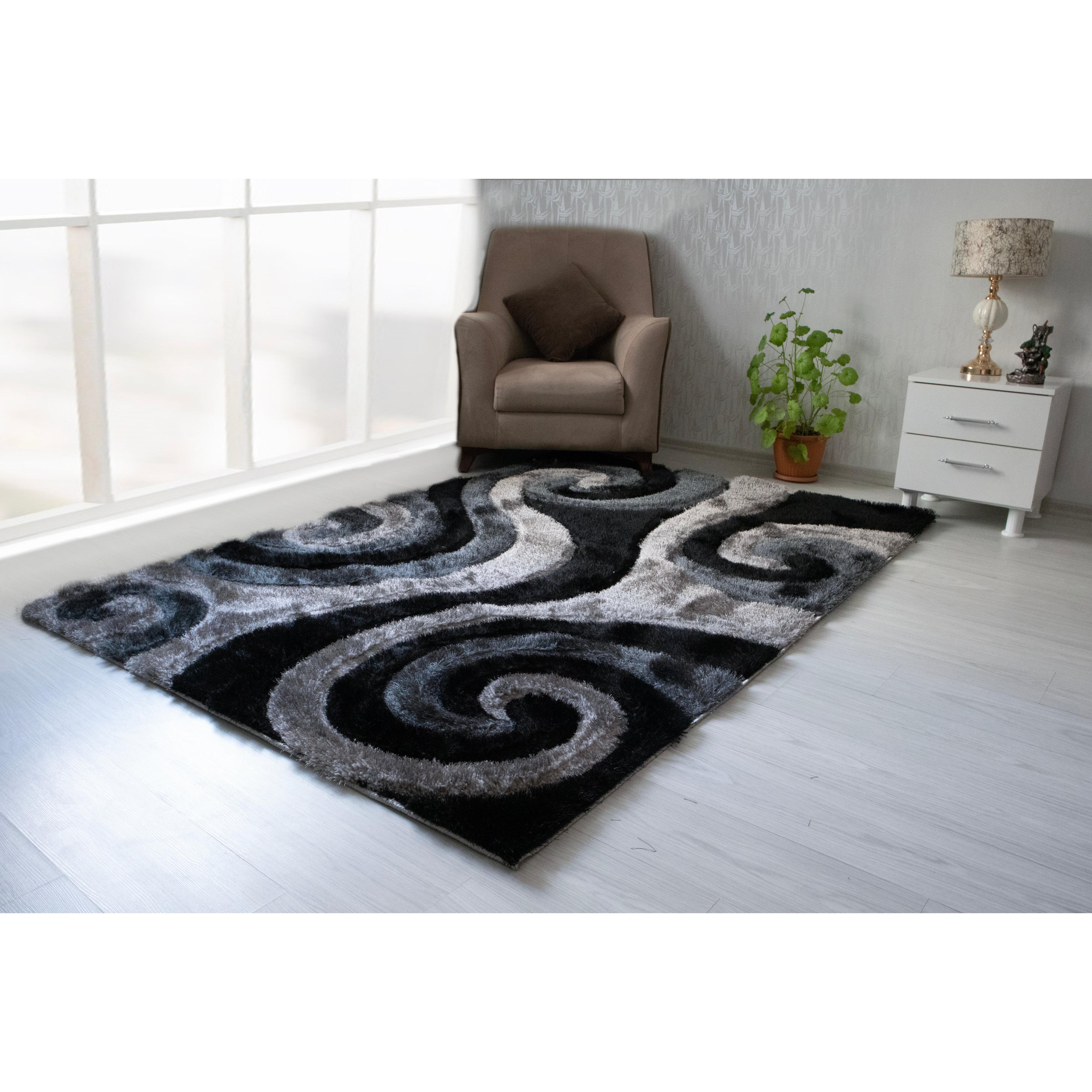 Nova Wholesale Furniture Rugs Rectangle 3D555-GRY-57 IMAGE 2
