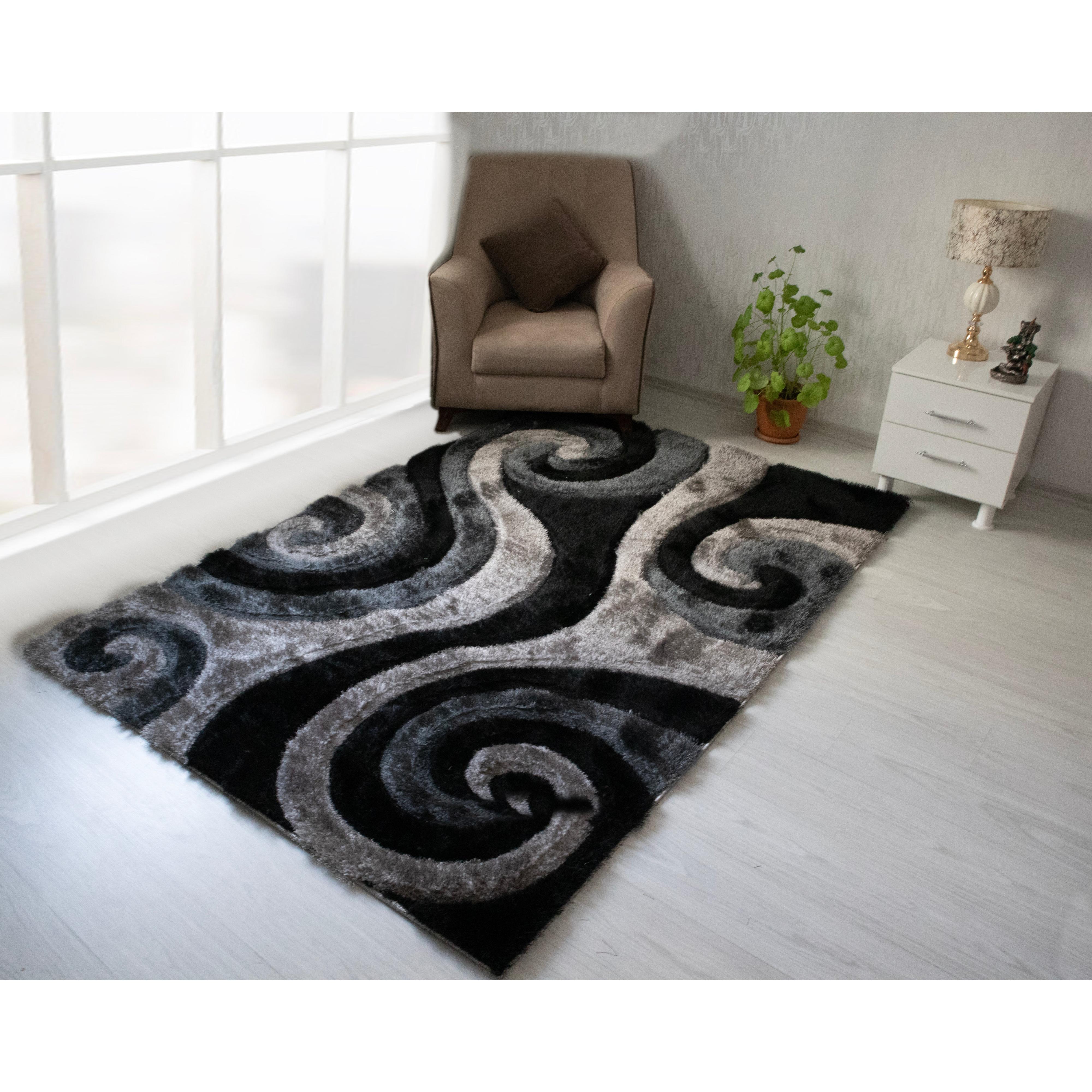 Nova Wholesale Furniture Rugs Rectangle 3D555-GRY-57 IMAGE 3