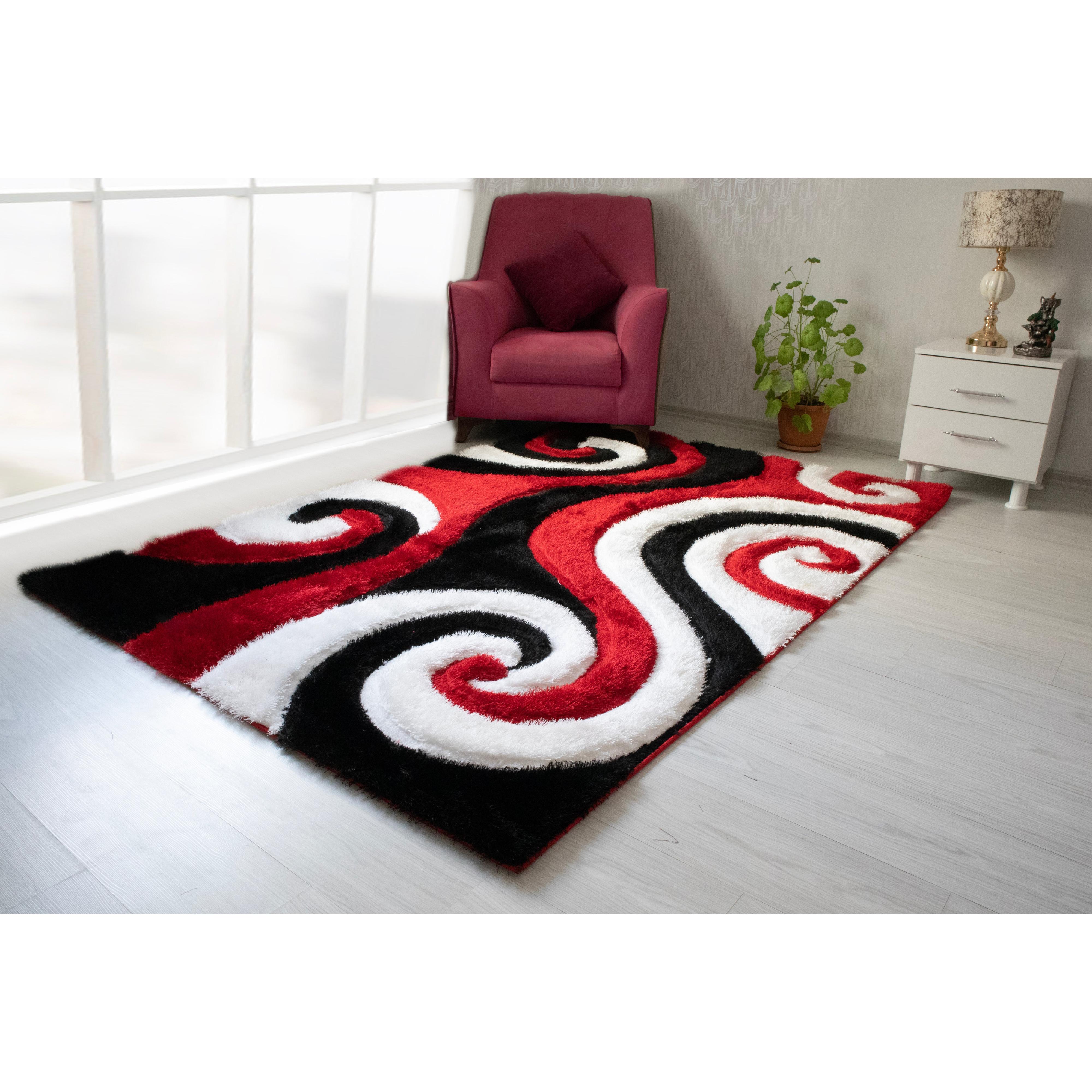Nova Wholesale Furniture Rugs Rectangle 3D555-RED-57 IMAGE 1