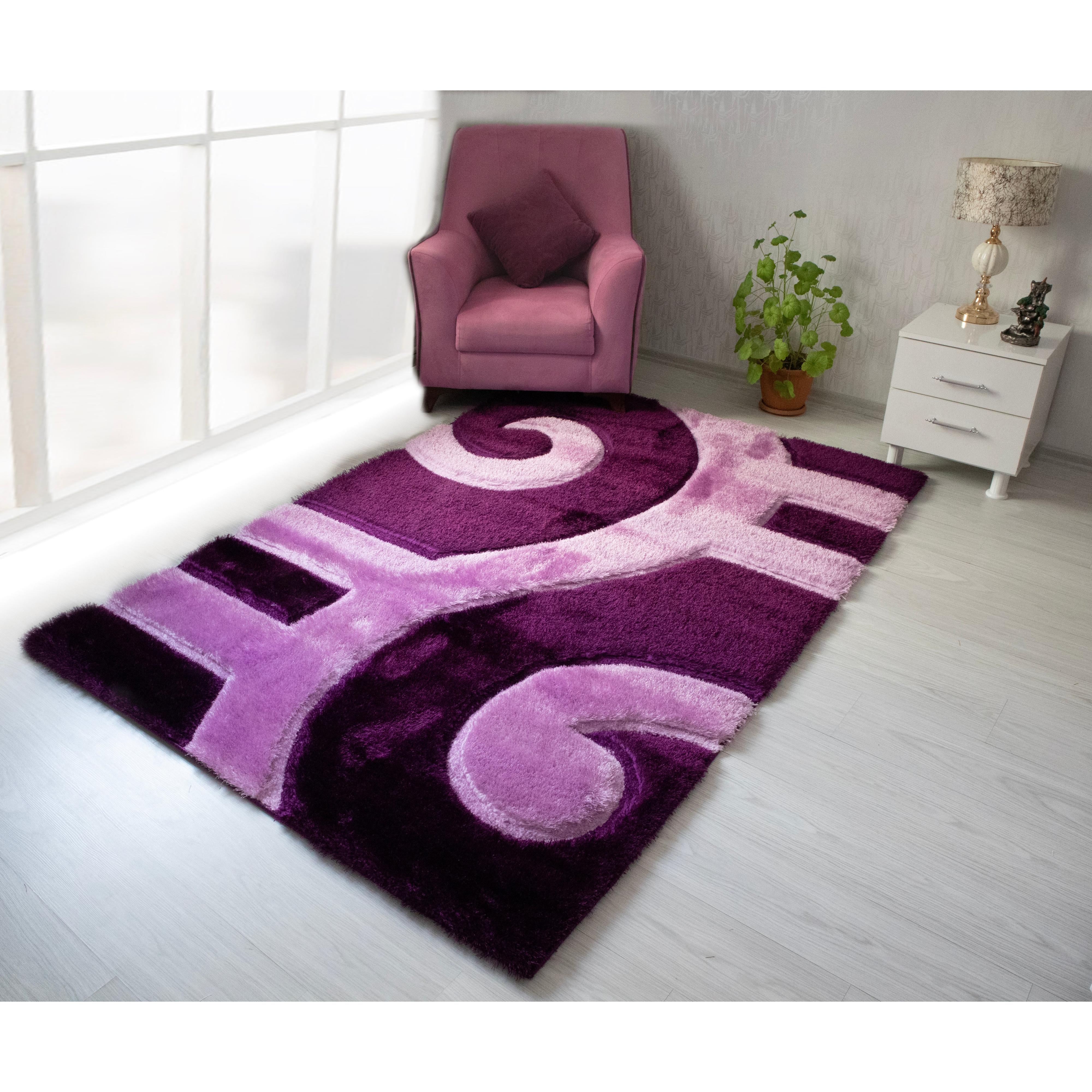 Nova Wholesale Furniture Rugs Rectangle 3D666-PRP-PRP-57 IMAGE 1