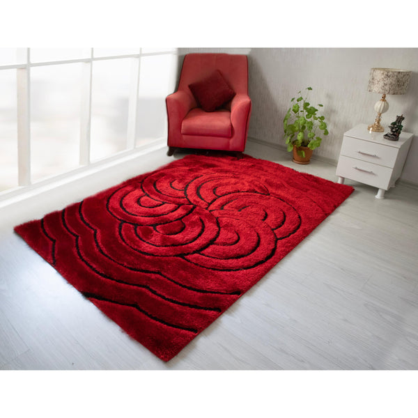 Nova Wholesale Furniture Rugs Rectangle 3D999-RED-RED-57 IMAGE 1