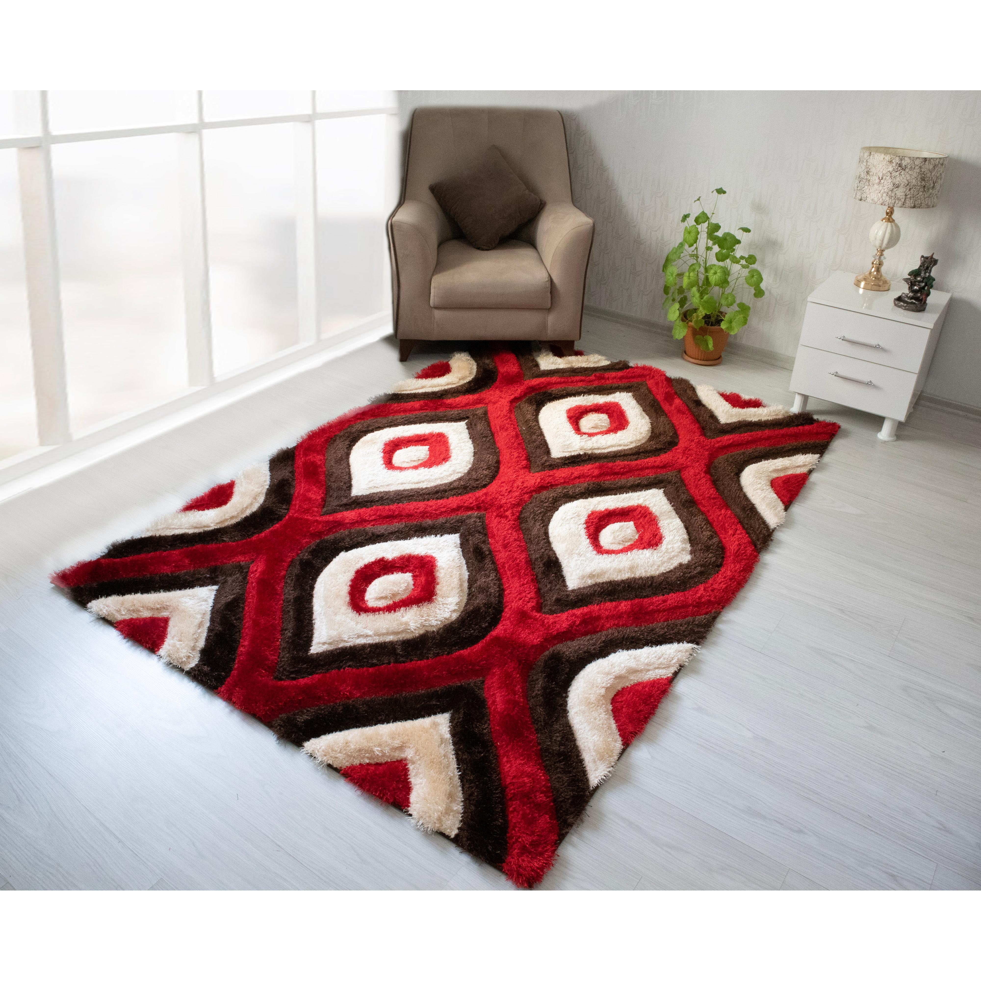 Nova Wholesale Furniture Rugs Rectangle 3D151-BRW/RED-57 IMAGE 3