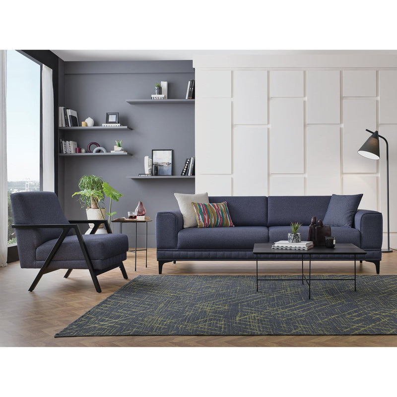 Enza Home Sleepers Sofabeds Pavia 3-Seater Sofa Bed with Storage - Navy Blue IMAGE 5