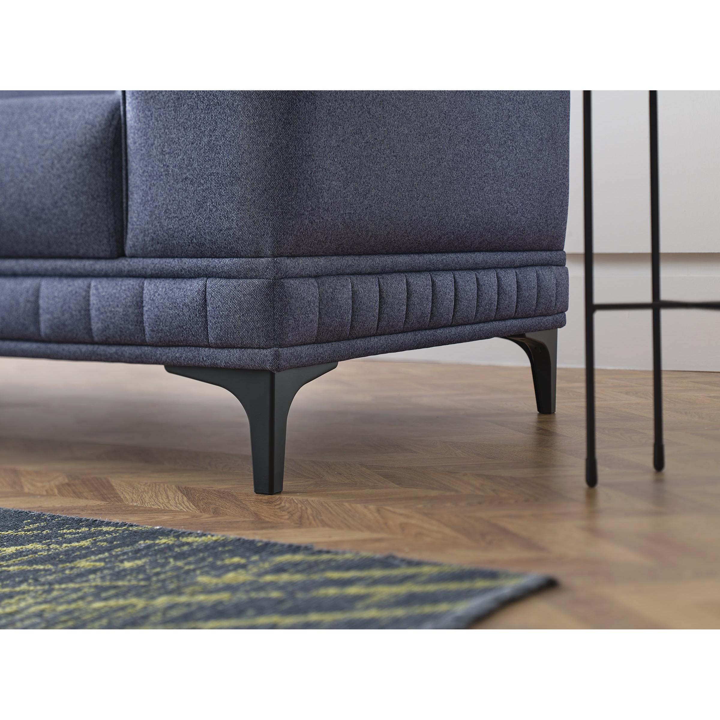 Enza Home Sleepers Sofabeds Pavia 3-Seater Sofa Bed with Storage - Navy Blue IMAGE 8