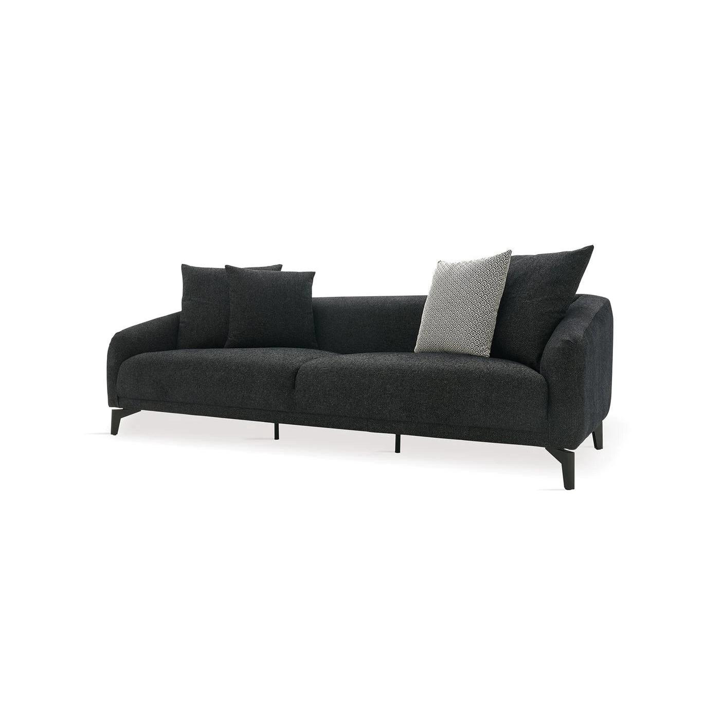 Enza Home Sofas Stationary Maison 3-Seater Sofa - Black IMAGE 2