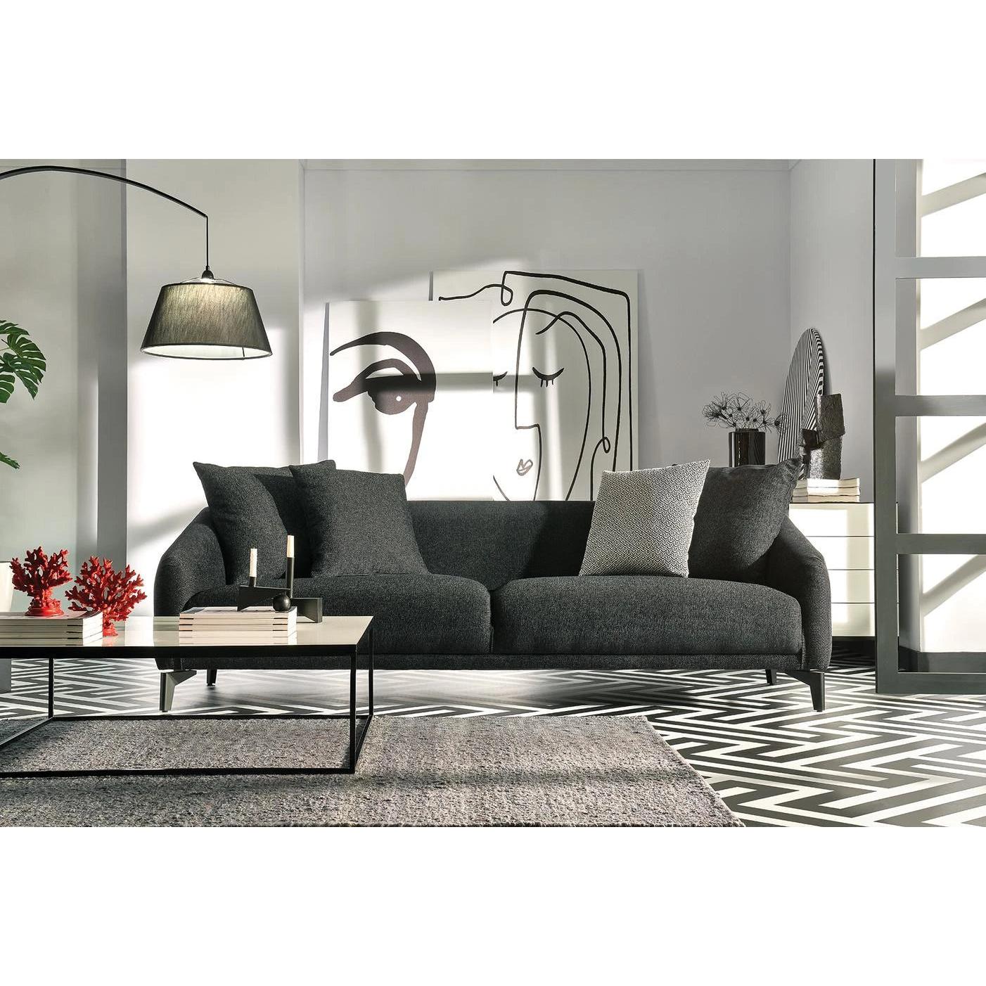Enza Home Sofas Stationary Maison 3-Seater Sofa - Black IMAGE 4