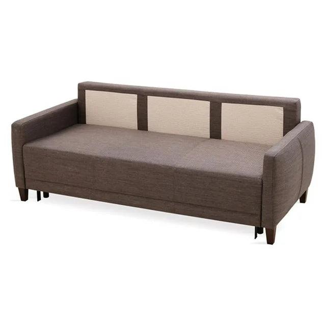 Enza Home Sleepers Sofabeds Smart 3-Seater Sofa Bed with Storage - Belzoni Brown/Blue IMAGE 3