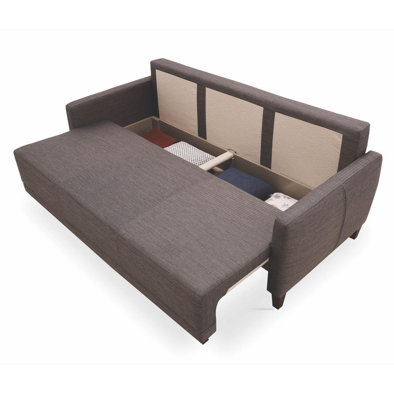 Enza Home Sleepers Sofabeds Smart 3-Seater Sofa Bed with Storage - Belzoni Brown/Blue IMAGE 6